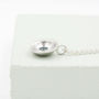 Sterling Silver Domed Aquamarine Satin Necklace, thumbnail 6 of 8