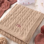 Personalised Nut Brown Luxury Cotton Baby Blanket, thumbnail 12 of 12
