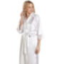 British Made White Bridal Long Satin Dressing Gown With Lace Detail Ladies Size 8 To 28 UK, thumbnail 4 of 5