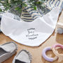 Personalised Floral Baby Shower Bib, thumbnail 1 of 9