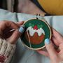 Pudding Bauble Embroidery Kit, thumbnail 5 of 5