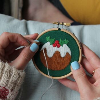 Pudding Bauble Embroidery Kit, 5 of 5