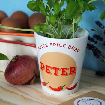 'Spice Spice Baby' Plant Pot With Chilli Seeds, 2 of 4