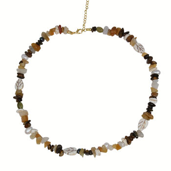 Autumn Elegance Gemstone And Pearl Necklace, 5 of 5