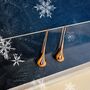 Sterling Silver Molten Teardrop Earrings, thumbnail 5 of 7