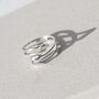 Sterling Silver Adjustable Safety Pin Ring, thumbnail 4 of 8