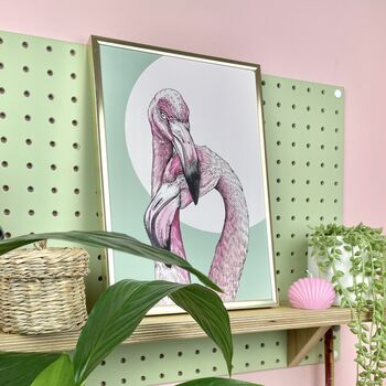 Flamingo Cuddles Art Print, 2 of 2