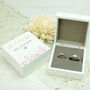 Personalised 'Forget Me Not' Wooden Wedding Ring Box, thumbnail 1 of 4