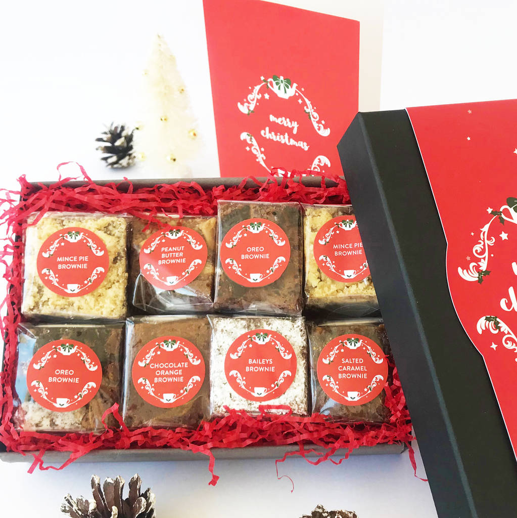 Luxury Christmas Brownie Gift Box By The Sweet Reason