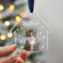 Personalised Pet Photo House Ornament Custom Name Cat, thumbnail 1 of 8