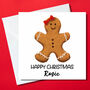 Personalised Gingerbread Christmas Card, thumbnail 2 of 2