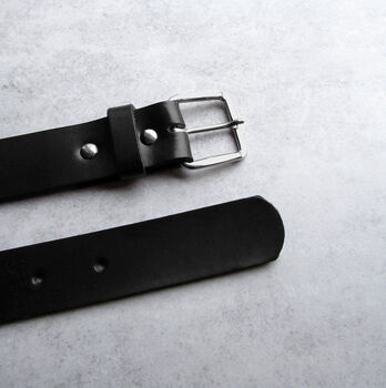 Handmade Personalised Special Date Men's Leather Belt, 6 of 10