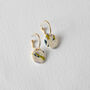 Terrazzo Gold Plated Hoop Earrings In Teal And Lilac, thumbnail 5 of 5