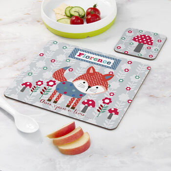 Personalised Woodland Fox Placemat Set, 2 of 3