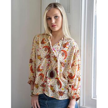 Celestial Moon And Stars Print Button Down Shirt, 3 of 4