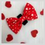 Red Valentine Heart Dog Bow Tie, thumbnail 1 of 4