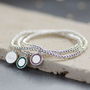 Personalised Birthstone Disc Stretch Bracelet, thumbnail 2 of 7