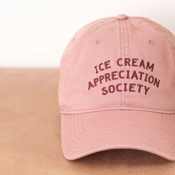 'Ice Cream Appreciation Society' Cotton Baseball Cap, 6 of 12