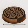 Wooden Tea Coaster With Stand Triangle Design, thumbnail 2 of 5