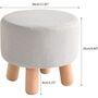 Wooden Footstool Ottoman Pouffe Padded Stool Chair, thumbnail 12 of 12