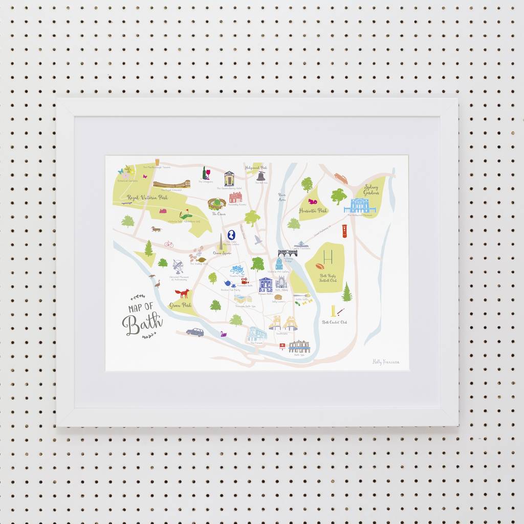 map of bath by holly francesca | notonthehighstreet.com