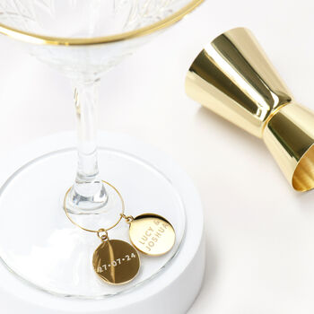 Personalised Gold Rim Cocktail Glasses, 2 of 4