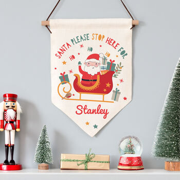 Personalised Santa Stop Here Sign, 2 of 4