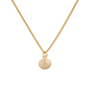 Dainty 18 K Gold Plated Silver Shell Clam Necklace, 2 of 5