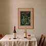 More Wine And Chat Illustrated Wine Print, thumbnail 7 of 11