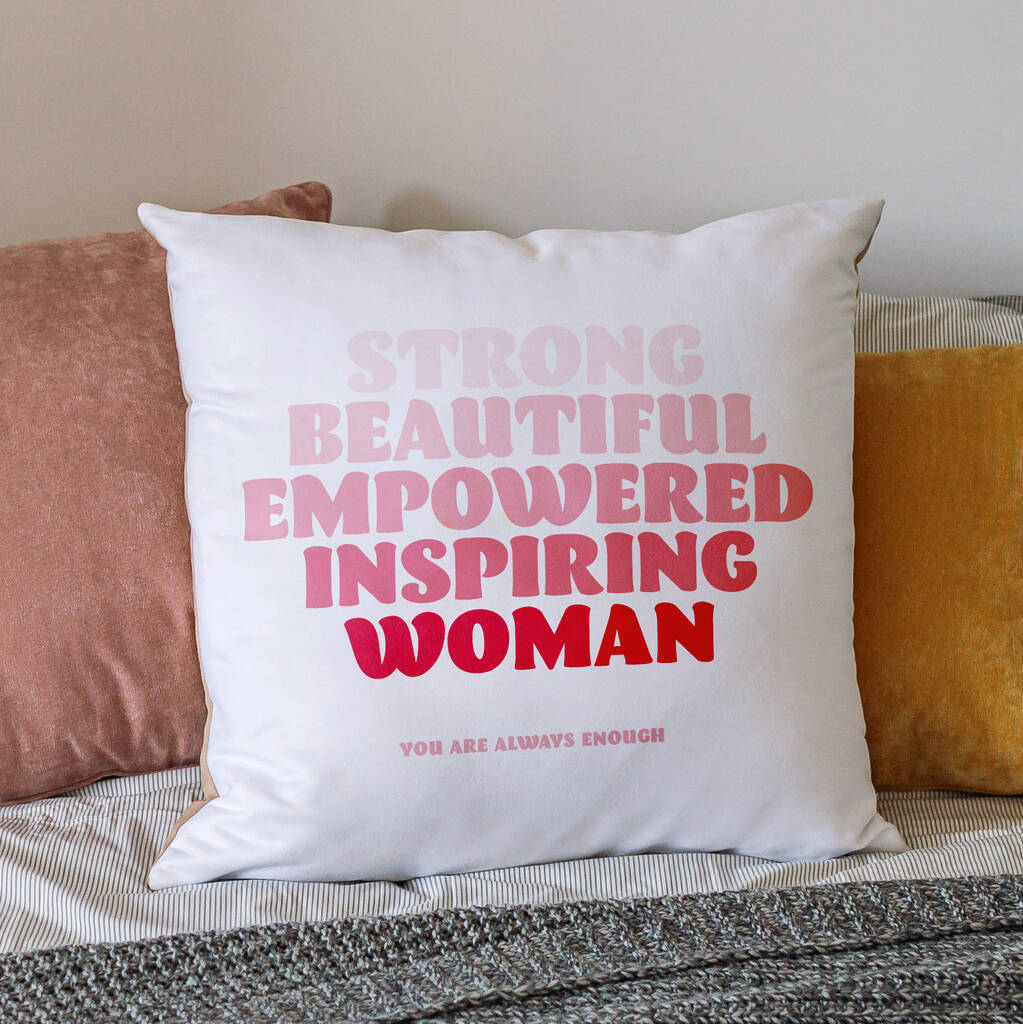 Empowered Woman Personalised Cushion, 1 of 3