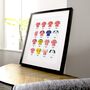 Sunderland Classic Retro Football Kits Team Print, thumbnail 2 of 4
