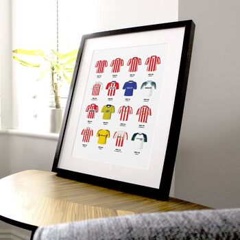Sunderland Classic Retro Football Kits Team Print, 2 of 4