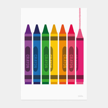 Colouring Crayons Print, 3 of 3