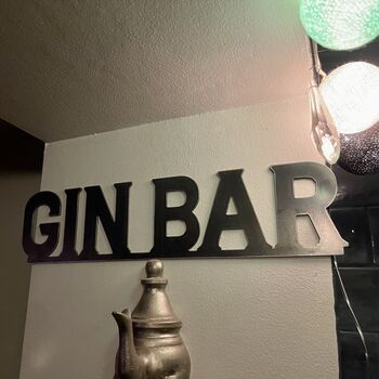Gin Bar Word Metal Art Sign, 2 of 12