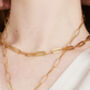 Jenny Long Link Gold Plated Silver Chain Necklace, thumbnail 6 of 7