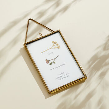 Personalised Pressed Flower Message Print, 3 of 4