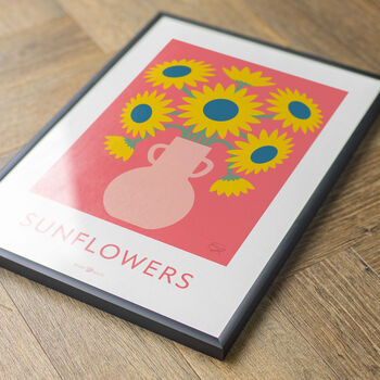 Personalised Sunflower Art Print, 2 of 6