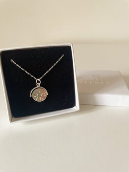 Sterling Silver I Love You Spinner Pendant Necklace, 3 of 6