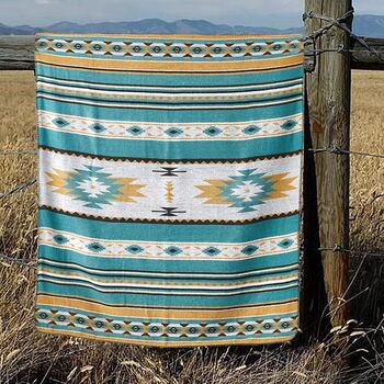 Aztec Patterned Throw Blanket Cozy Boho Blanket, 6 of 12