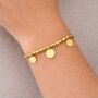 Boho Beaded Coin Bracelet, thumbnail 2 of 4