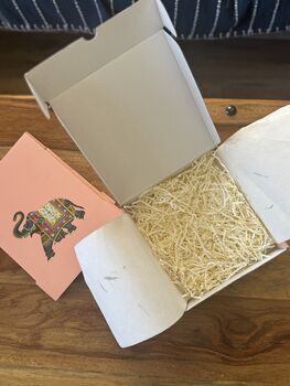 Elephant Print Stationery Gift Set, Keepsake Box, 9 of 9