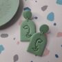 Abstract Face Arch Earrings, thumbnail 3 of 3