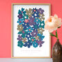 Personalised Thirtieth Birthday Blooms Giclée Print, thumbnail 5 of 6