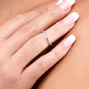 Rose Gold Vermeil Plated Midi Wave Ring, 2 of 5