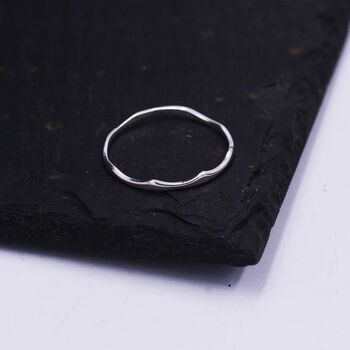 Sterling Silver Ripple Ring, 4 of 11