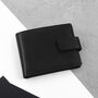 Men's Rfid Black Leather Bifold Wallet, thumbnail 1 of 3