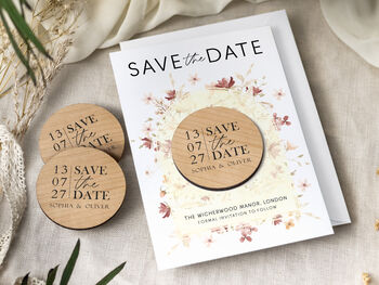 Save The Date Magnet Cards Summer Wedding Wildflower, 8 of 10