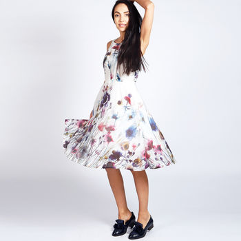 Lavinia 50s Style Dress In Floral Print, 7 of 11