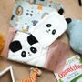 Baby Panda Bath Time Towel And Bath Mitt Gift Box Set, thumbnail 2 of 11