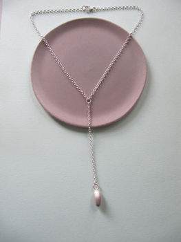 Infinity Silver Egg Necklace Hung On A Drop, 2 of 4